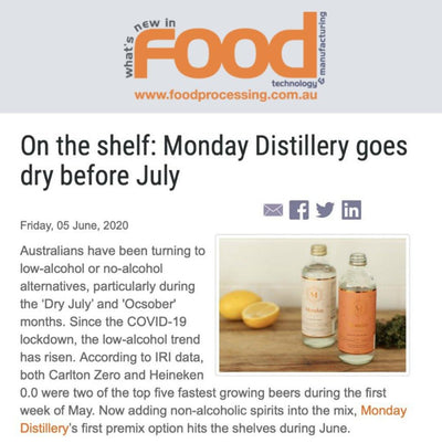 On the shelf: Monday Distillery goes dry before July